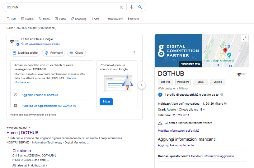 Google My Business DGT HUB